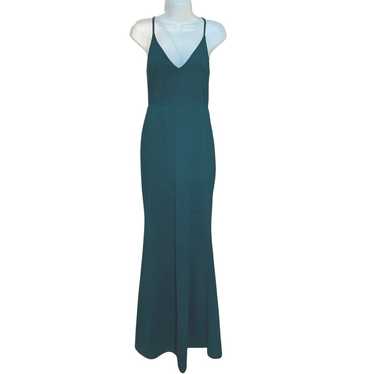 Lulus Moments of Bliss Forest Green Backless Maxi 