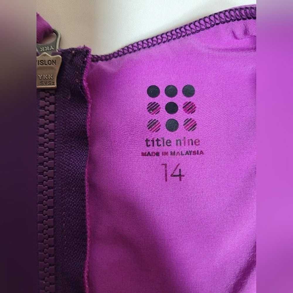 Title Nine Purple Athletic Racer Back Dress sz 14 - image 5