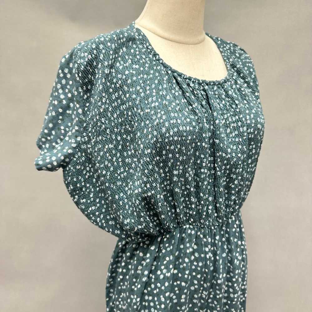 Vintage 90s Debra Martin Floral Smocked Top Dolma… - image 9