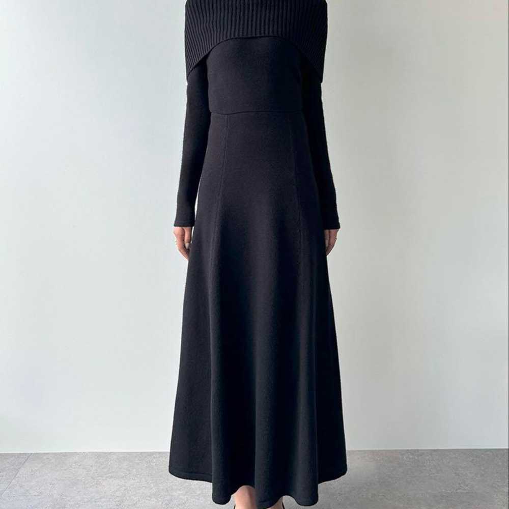 Louere Off-Shoulder Flared Knit Dress - image 4