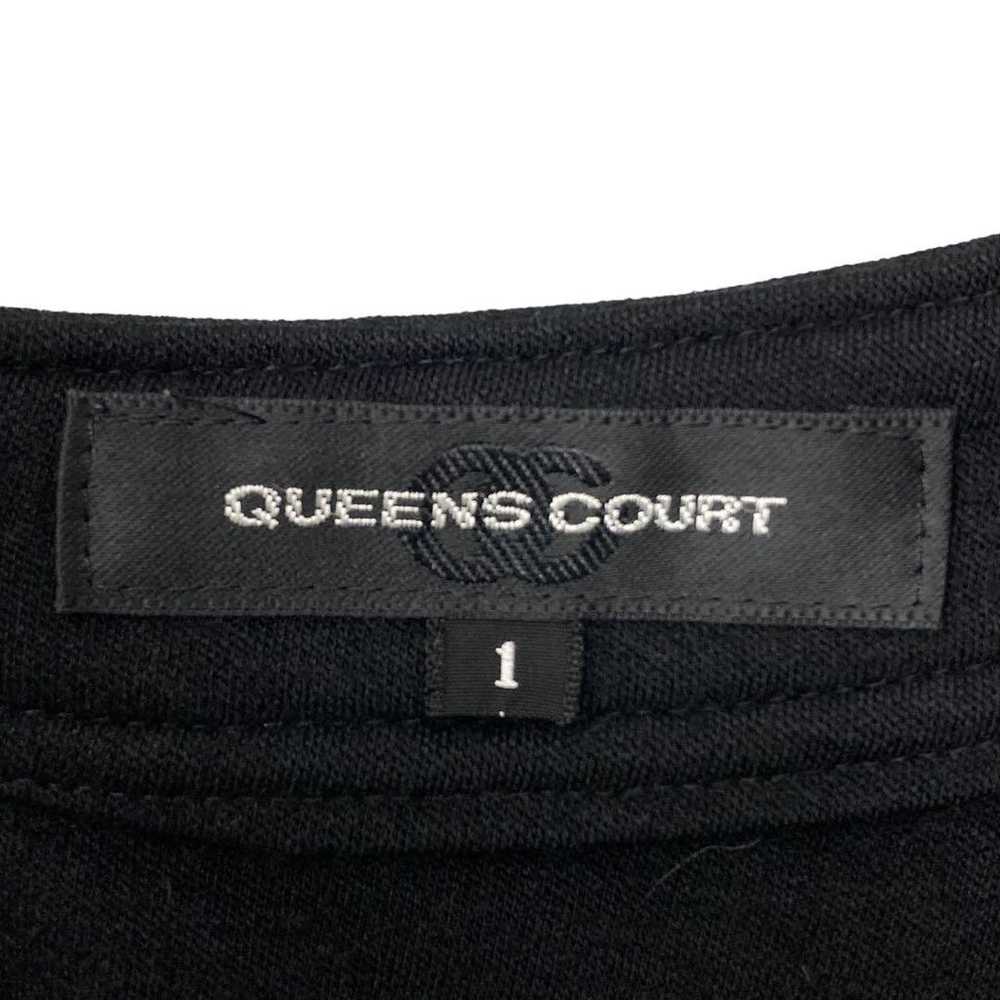 QUEENS COURT Cut Sew Crew Neck Long Length Black … - image 7