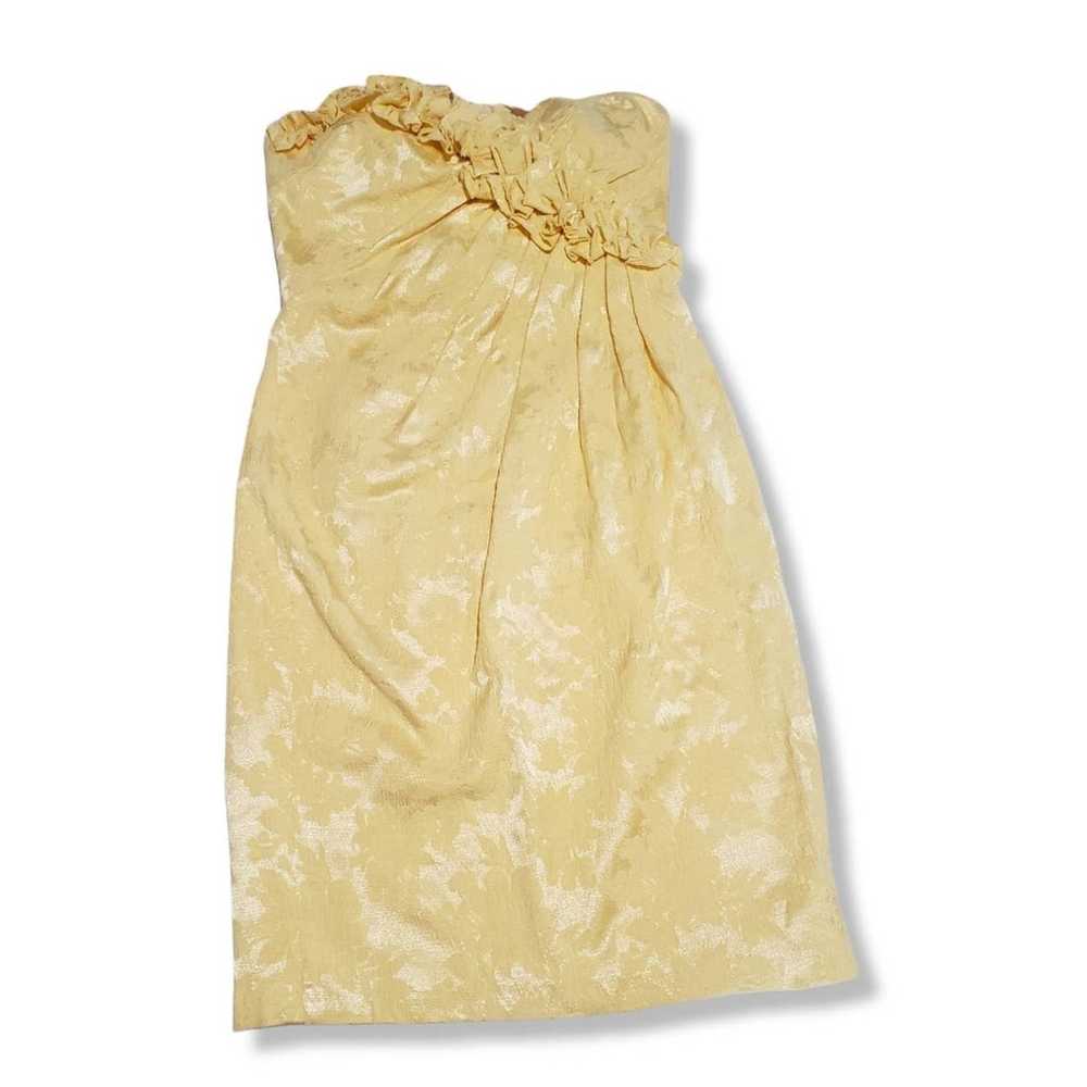 Maggy London Yellow Strapless Dress - Size 4 - image 1