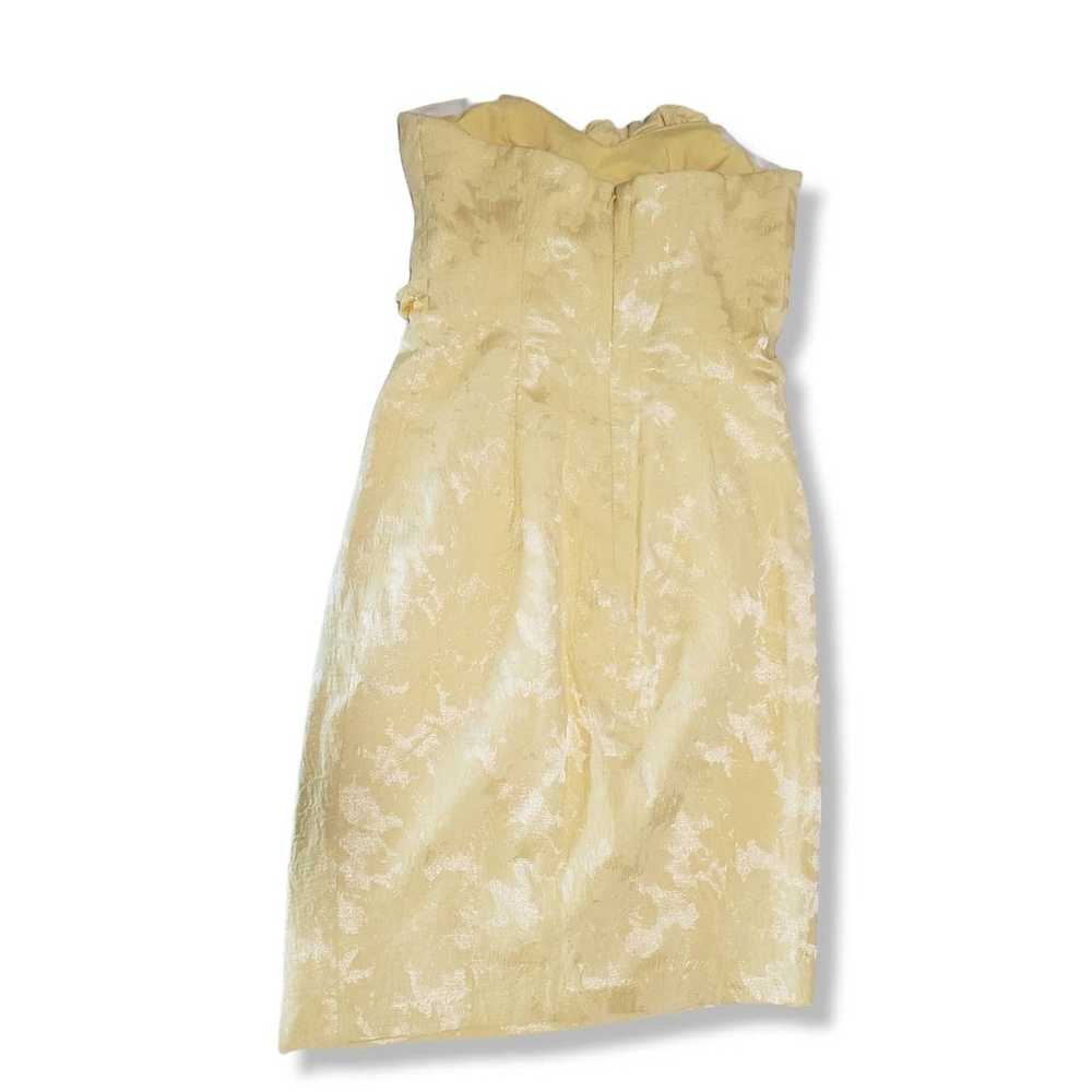 Maggy London Yellow Strapless Dress - Size 4 - image 2