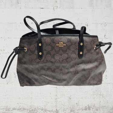 Coach Coach Dark Brown Drawstring Carryall Signat… - image 1