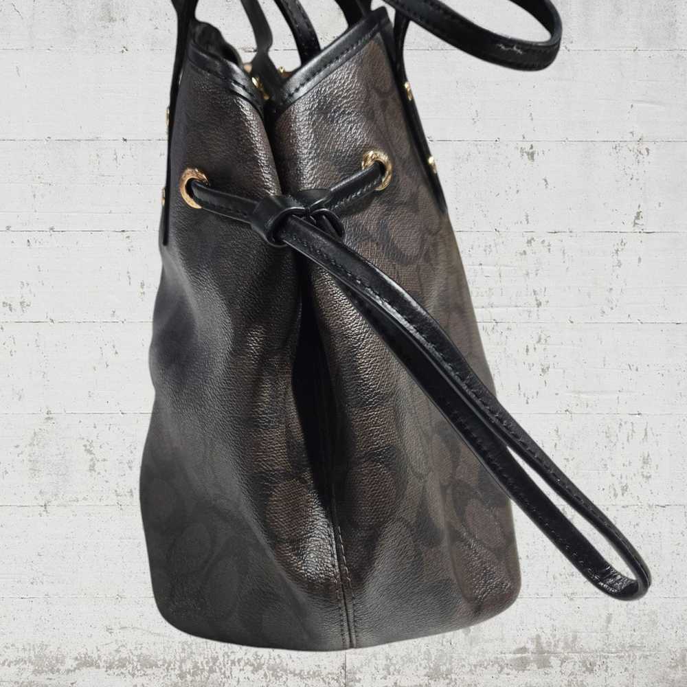 Coach Coach Dark Brown Drawstring Carryall Signat… - image 4