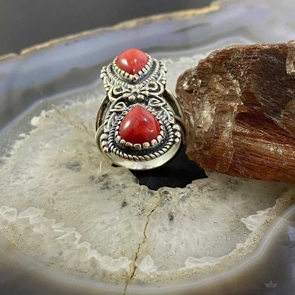 Carolyn Pollack Sterling Silver 2 Pear Red Jasper… - image 4