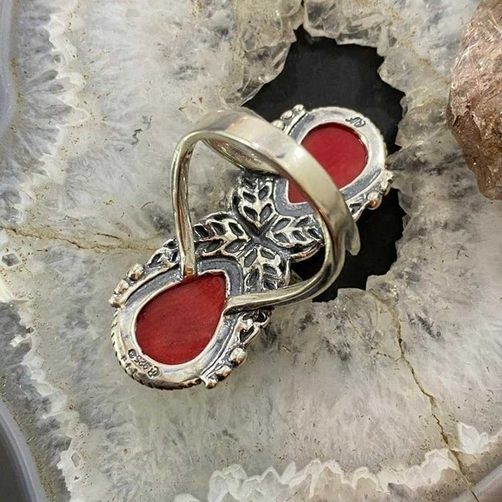 Carolyn Pollack Sterling Silver 2 Pear Red Jasper… - image 6