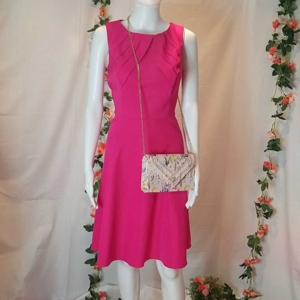 Dress Barn Dress Hot Pink A-line Sleeveless Dress… - image 3