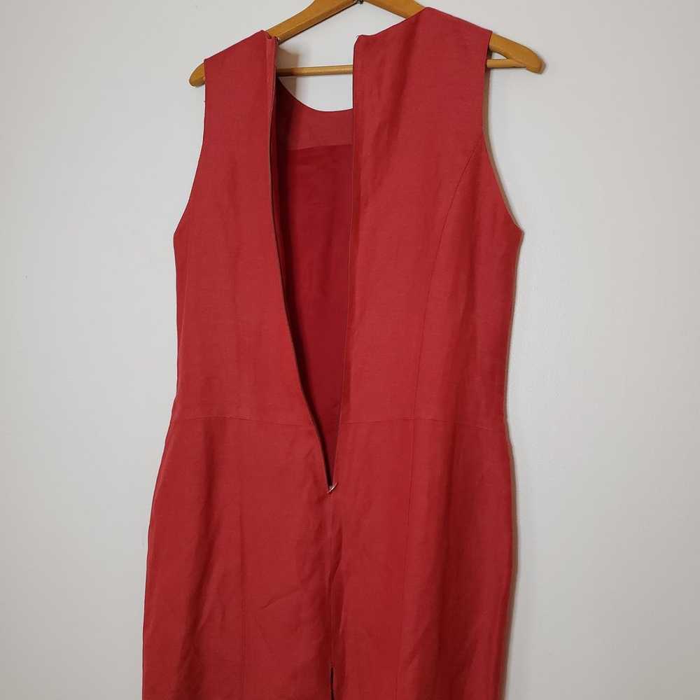 Barami Viscose Linen Rust Colored Sleeveless Shif… - image 5