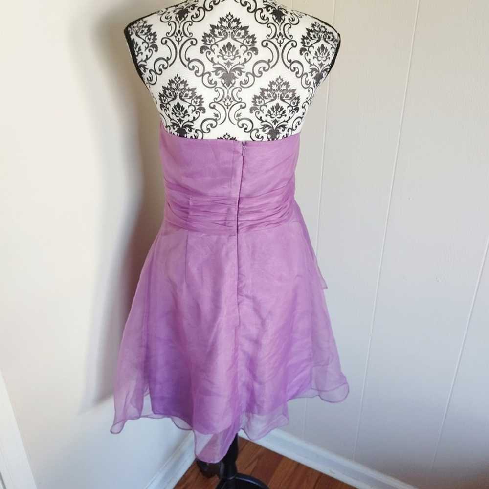 DavidsBridal Purple Strapless Mini Dress - image 2