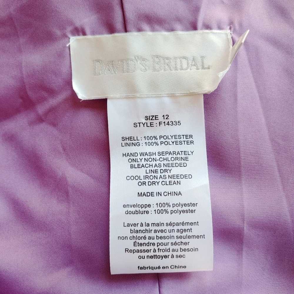 DavidsBridal Purple Strapless Mini Dress - image 3