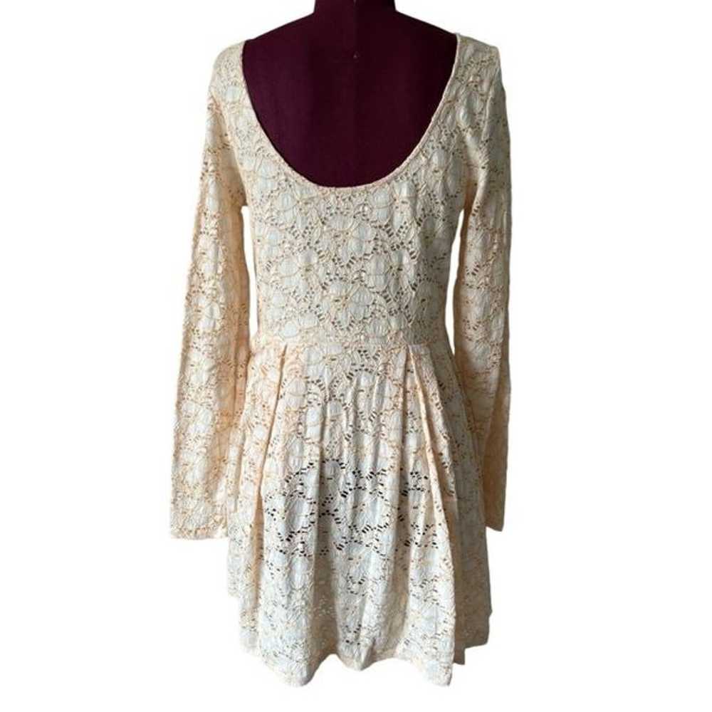 Free People Rose Garden Eyelet Lace Pleated Mini … - image 2