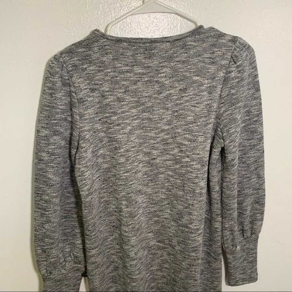 Madewell Sweater Dress Heathered Gray Puff Sleeve - image 10