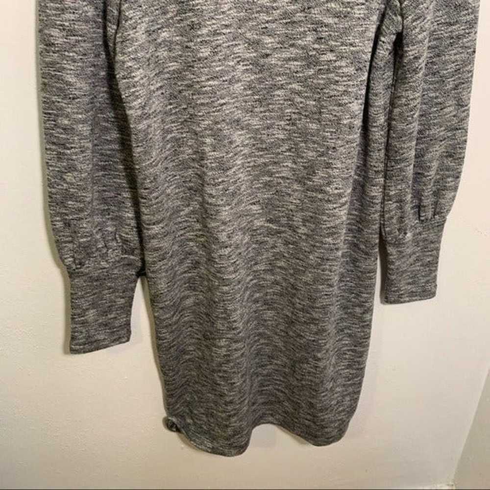 Madewell Sweater Dress Heathered Gray Puff Sleeve - image 11