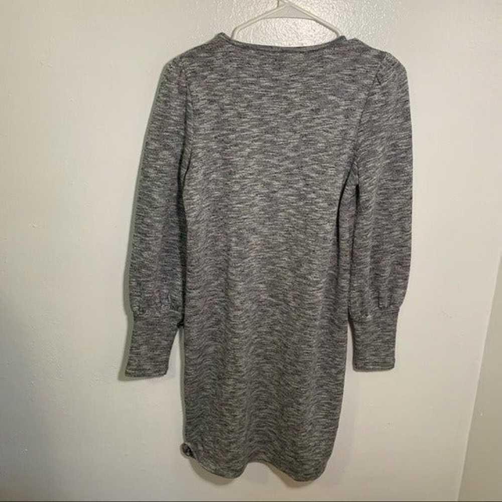 Madewell Sweater Dress Heathered Gray Puff Sleeve - image 9