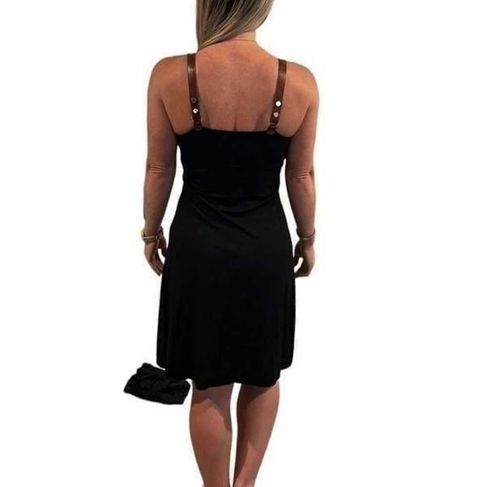 Cache black buckle strap mini dress - image 3