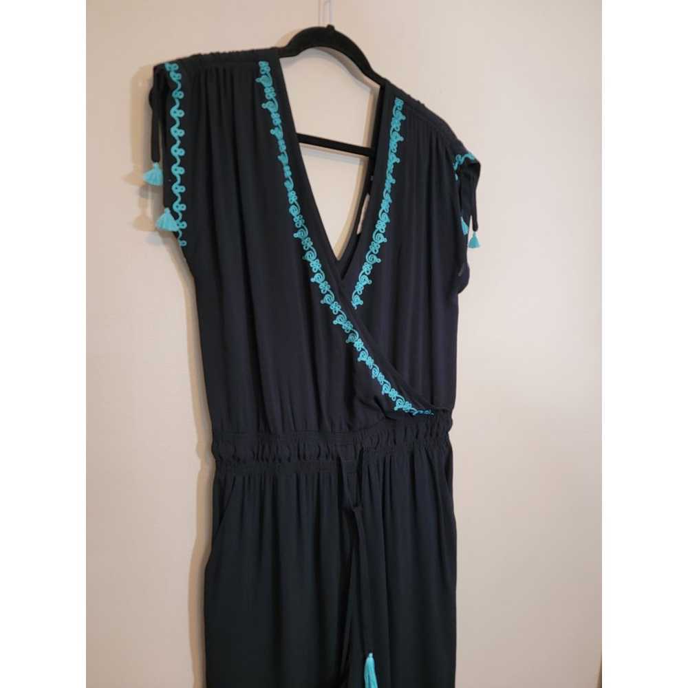 Soft Surroundings Baja Jumpsuit Tassels Boho Flor… - image 5