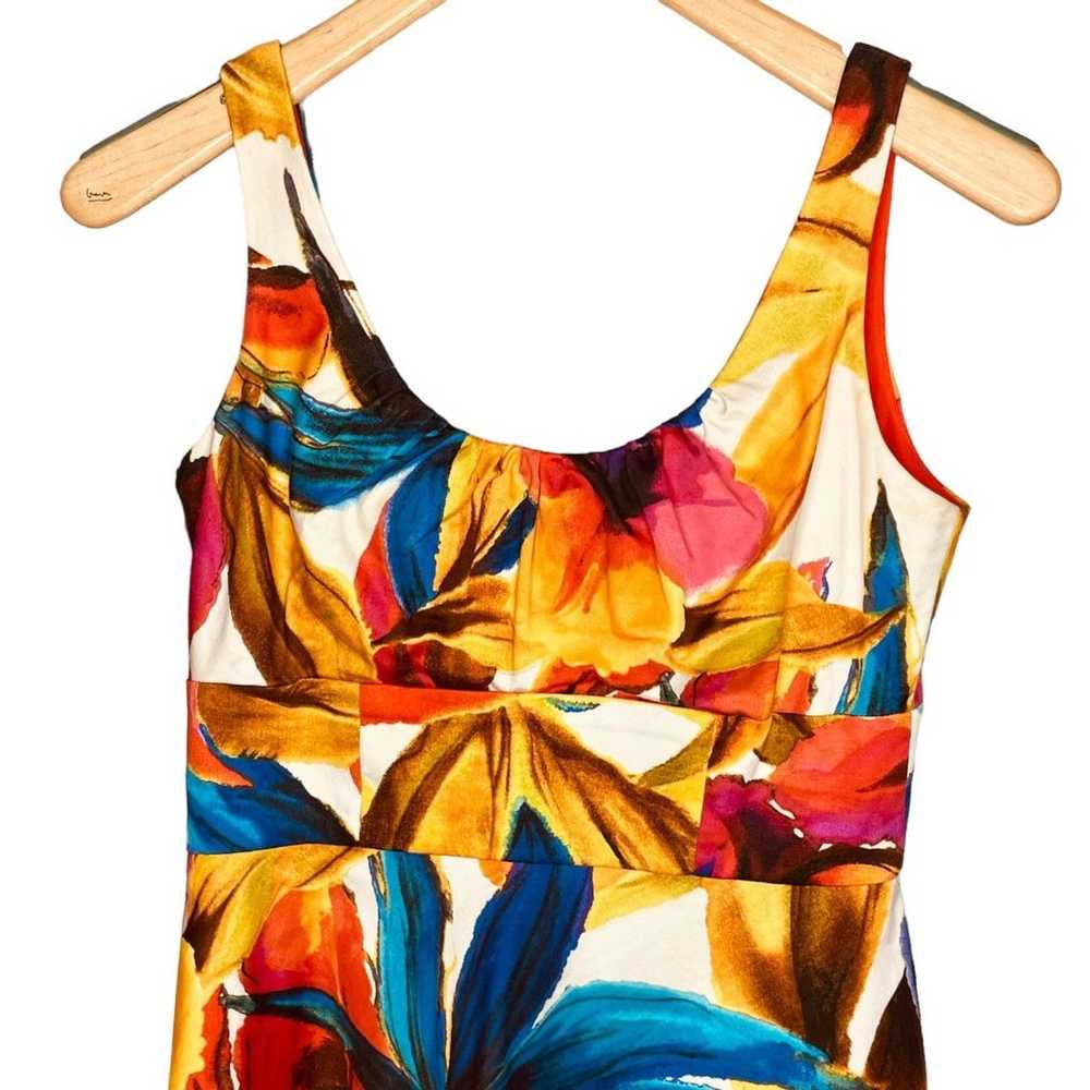 Evan Picone Women's Multicolored Tropical Print S… - image 2