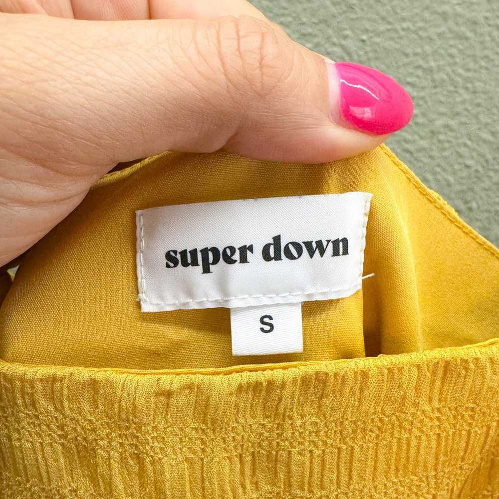 Super Down x Revolve Golden Yellow Square Neck Te… - image 4