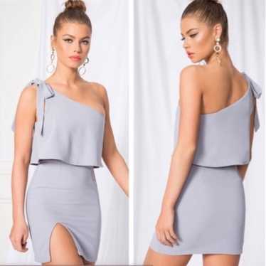 SUPERDOWN- Revolve Jenna One Shoulder Bow Mini Dre