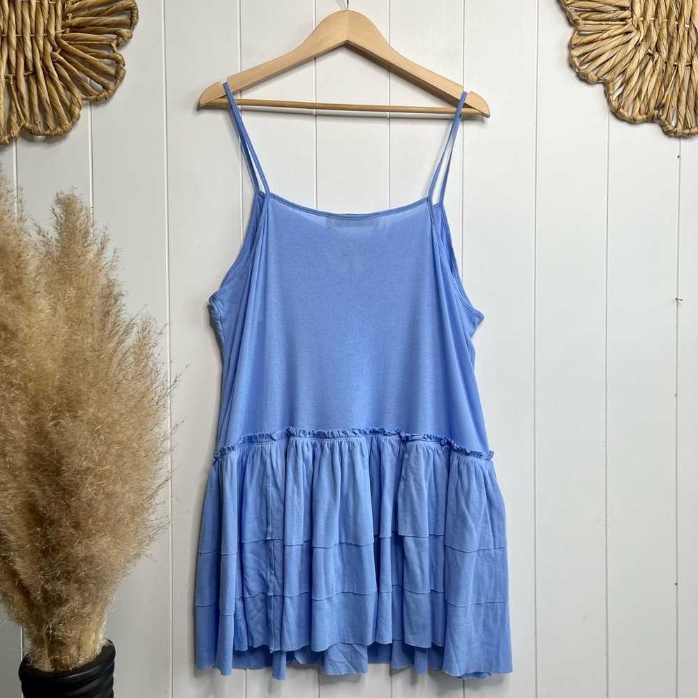 Free People mini dress tiered cotton beach casual… - image 3