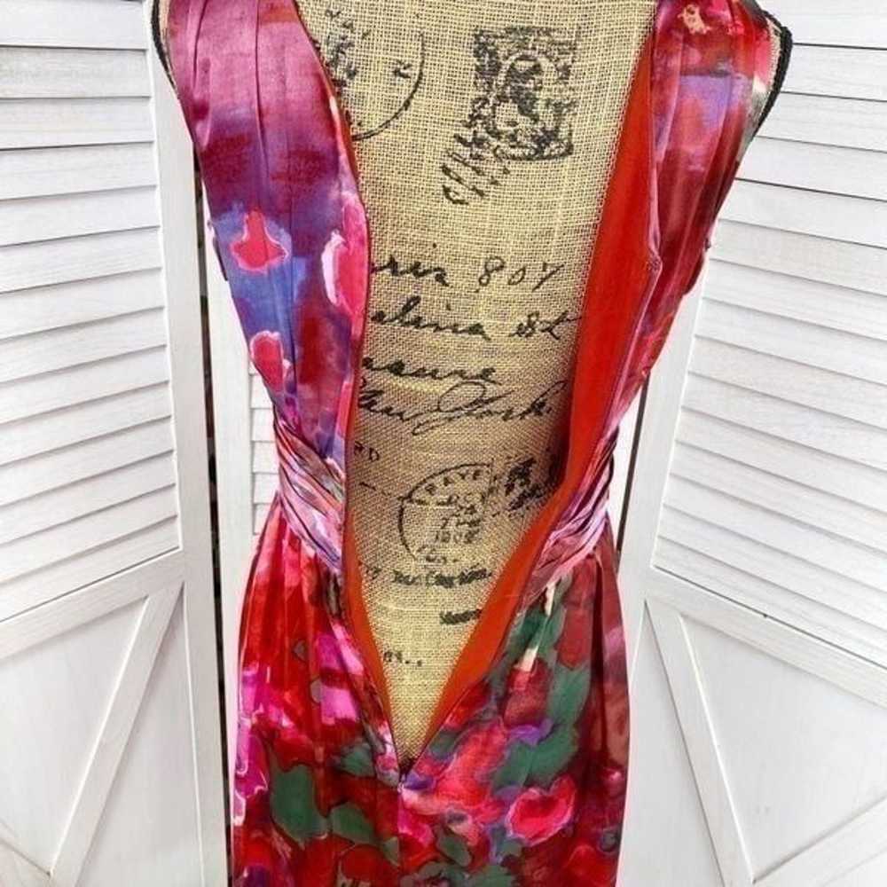 Banana Republic Watercolor Silk Sleeveless Fit & … - image 7