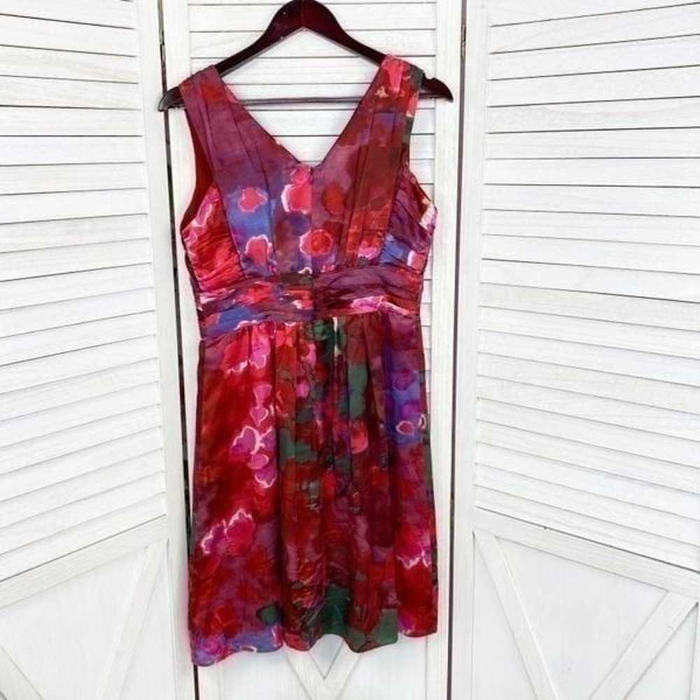 Banana Republic Watercolor Silk Sleeveless Fit & … - image 9