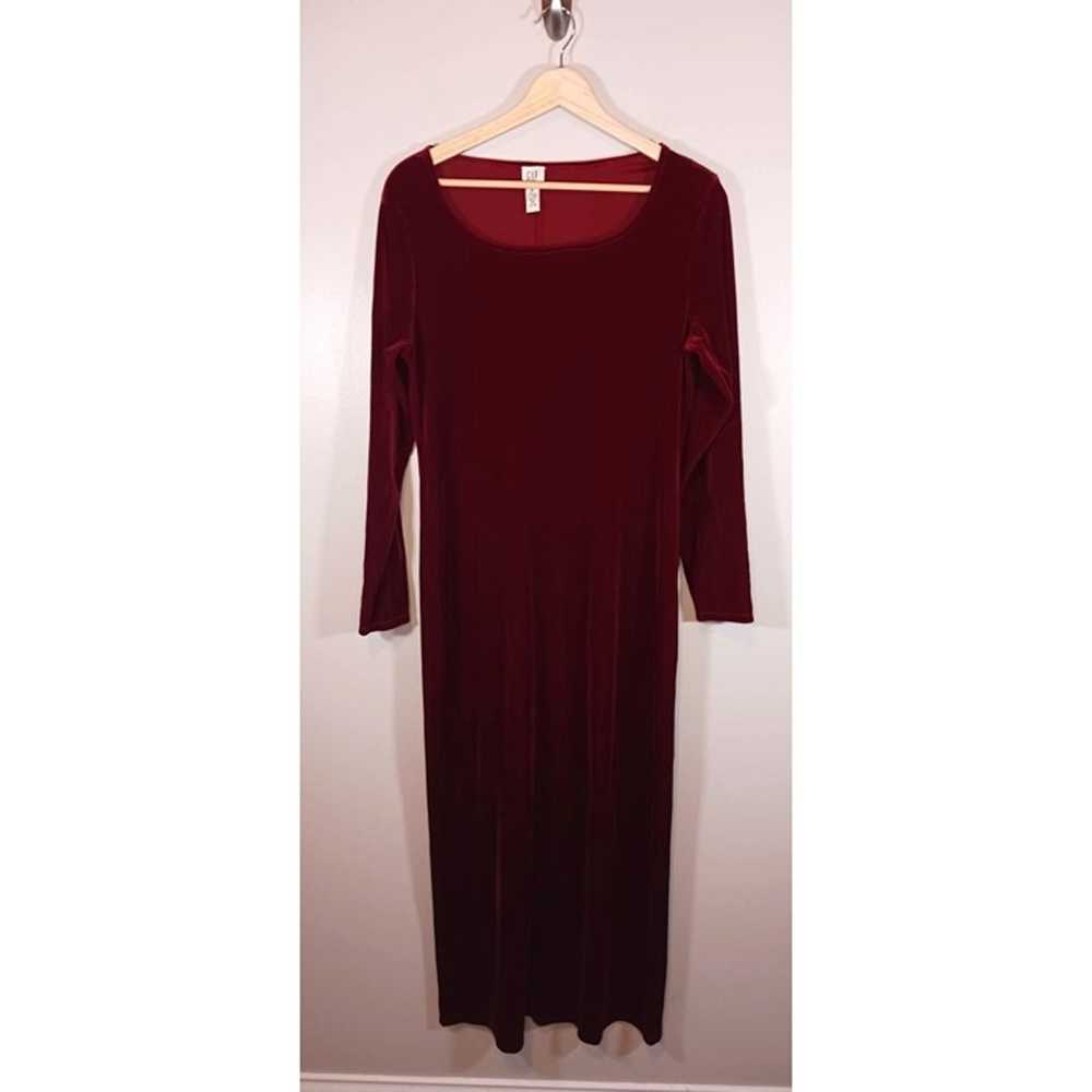 Vintage Gap Witchy Whimsigoth Burgundy Velvet Lon… - image 1