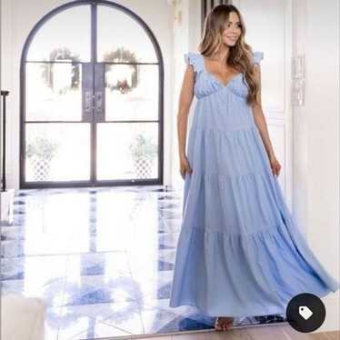 Vici x Destiny Maxi Formal Dress in Powder Blue Me