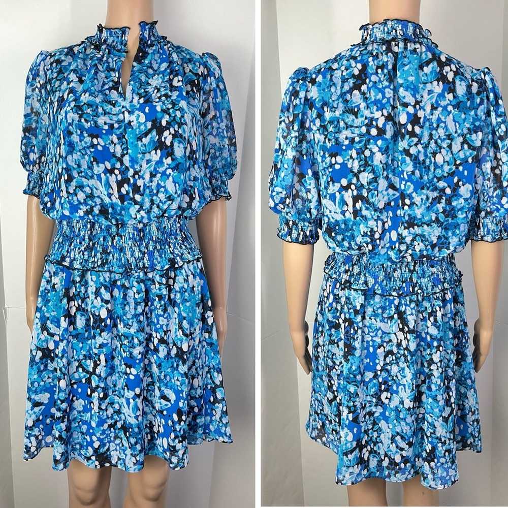 Karl Lagerfeld Paris Smocked Abstract Floral Prin… - image 12