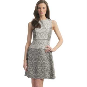 BELLE BADGLEY MISCHKA PRINTED SLEEVELESS DRESS