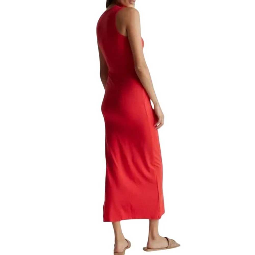 Quince Tencel Jersey Tank Maxi Dress Red Sleevele… - image 2