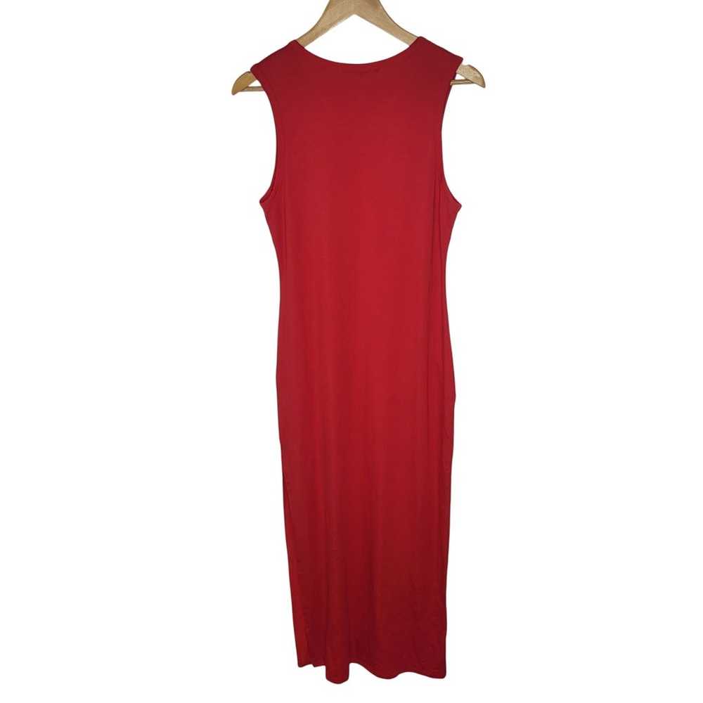 Quince Tencel Jersey Tank Maxi Dress Red Sleevele… - image 4