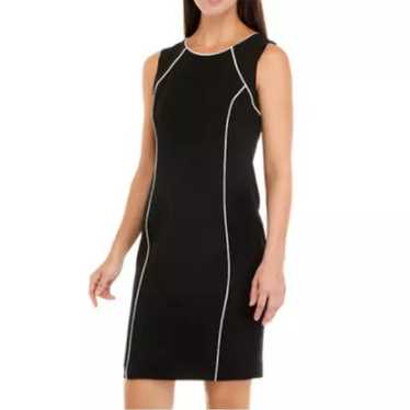 Kasper Sheath Dress Sleeveless Round Neck Black W… - image 1