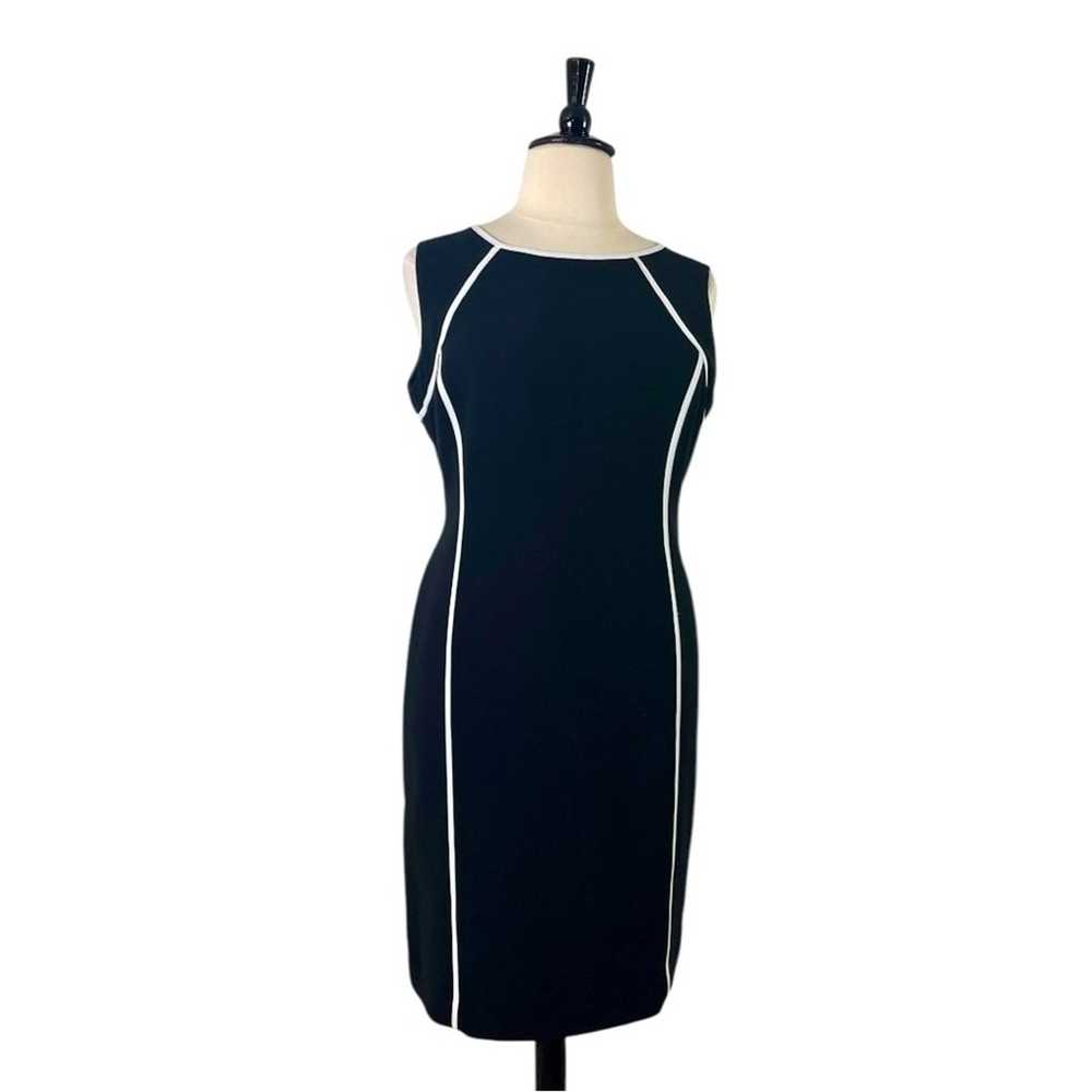 Kasper Sheath Dress Sleeveless Round Neck Black W… - image 3