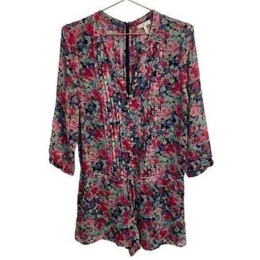 Joie Amara C Romper Floral Silk Size Small