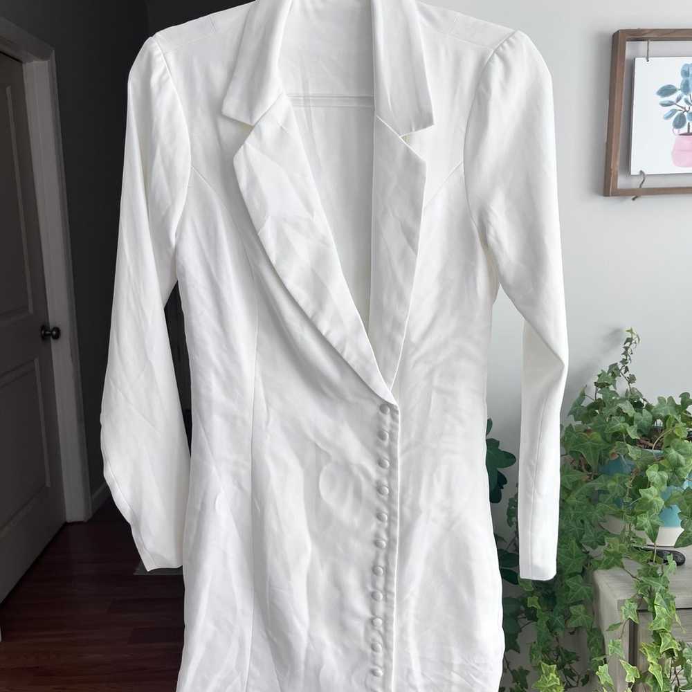 SUPERDOWN Armida Button Blazer Dress In Ivory - image 3