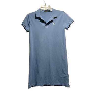 Ralph Lauren Polo SMALL Blue Cotton Mesh Mini Dres