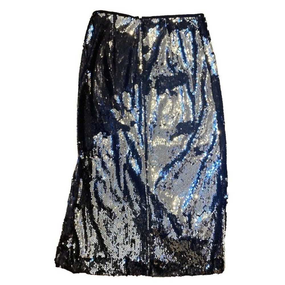 ZARA WOMEN sz Small Black Silver Sequin Evening P… - image 3