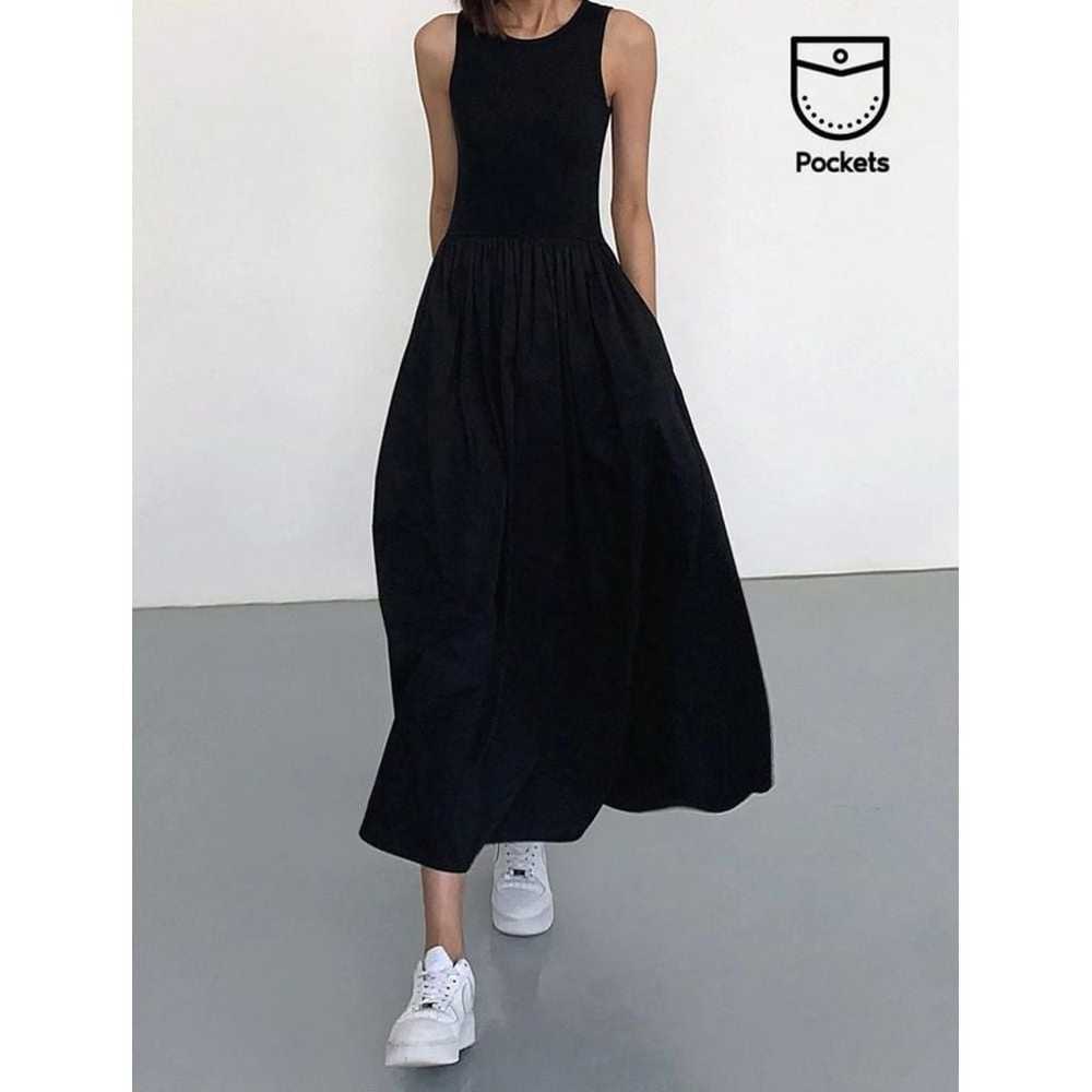 Commense Black Sleeveless Maxi Dress with Pockets… - image 1