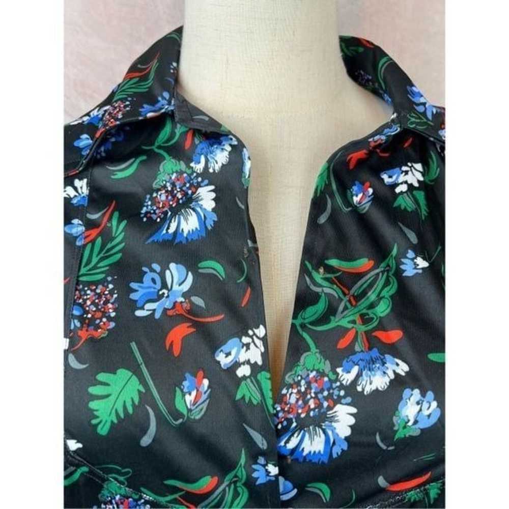 Vintage 1970s Mod Floral Dress with Dagger Collar - image 4