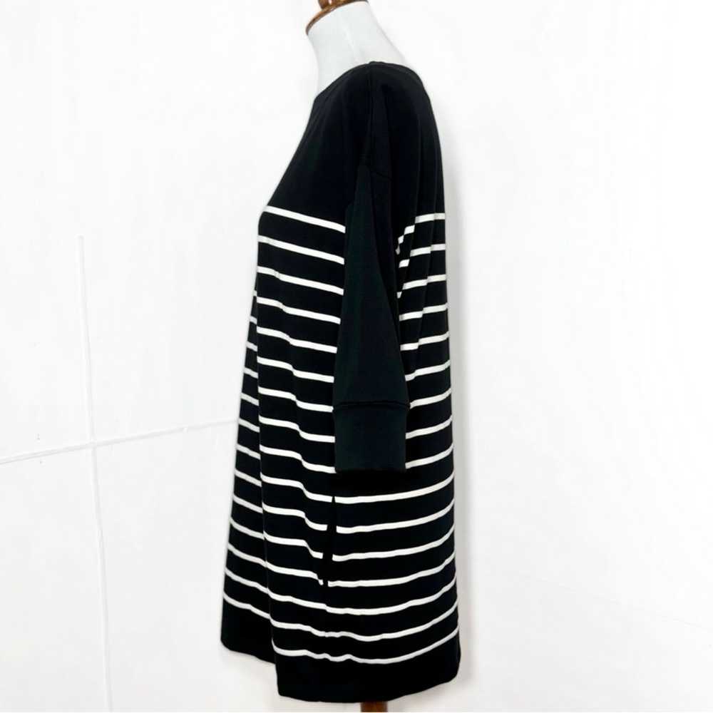 Band Of Outsiders Black White Striped Knit 3/4 Sl… - image 6