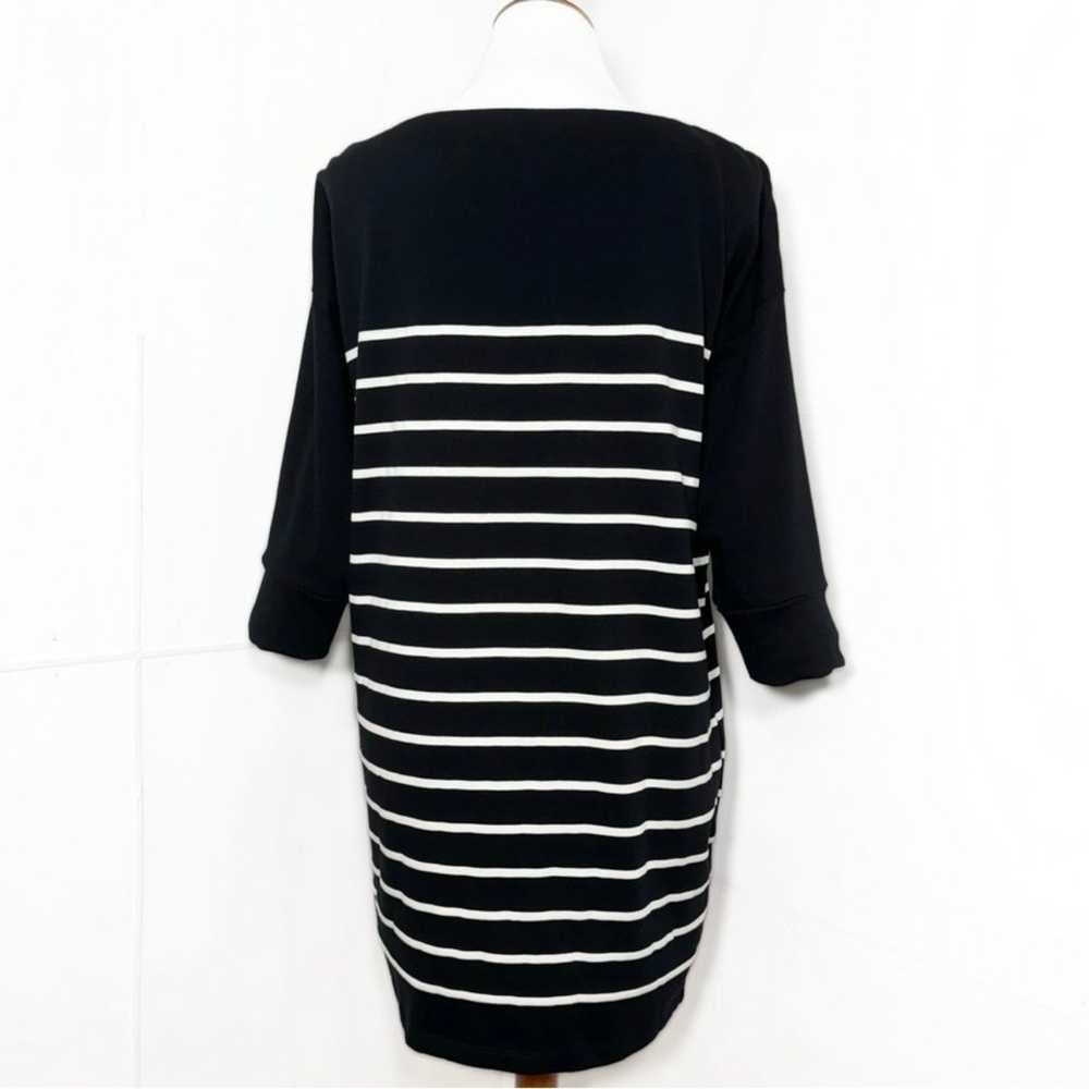 Band Of Outsiders Black White Striped Knit 3/4 Sl… - image 7