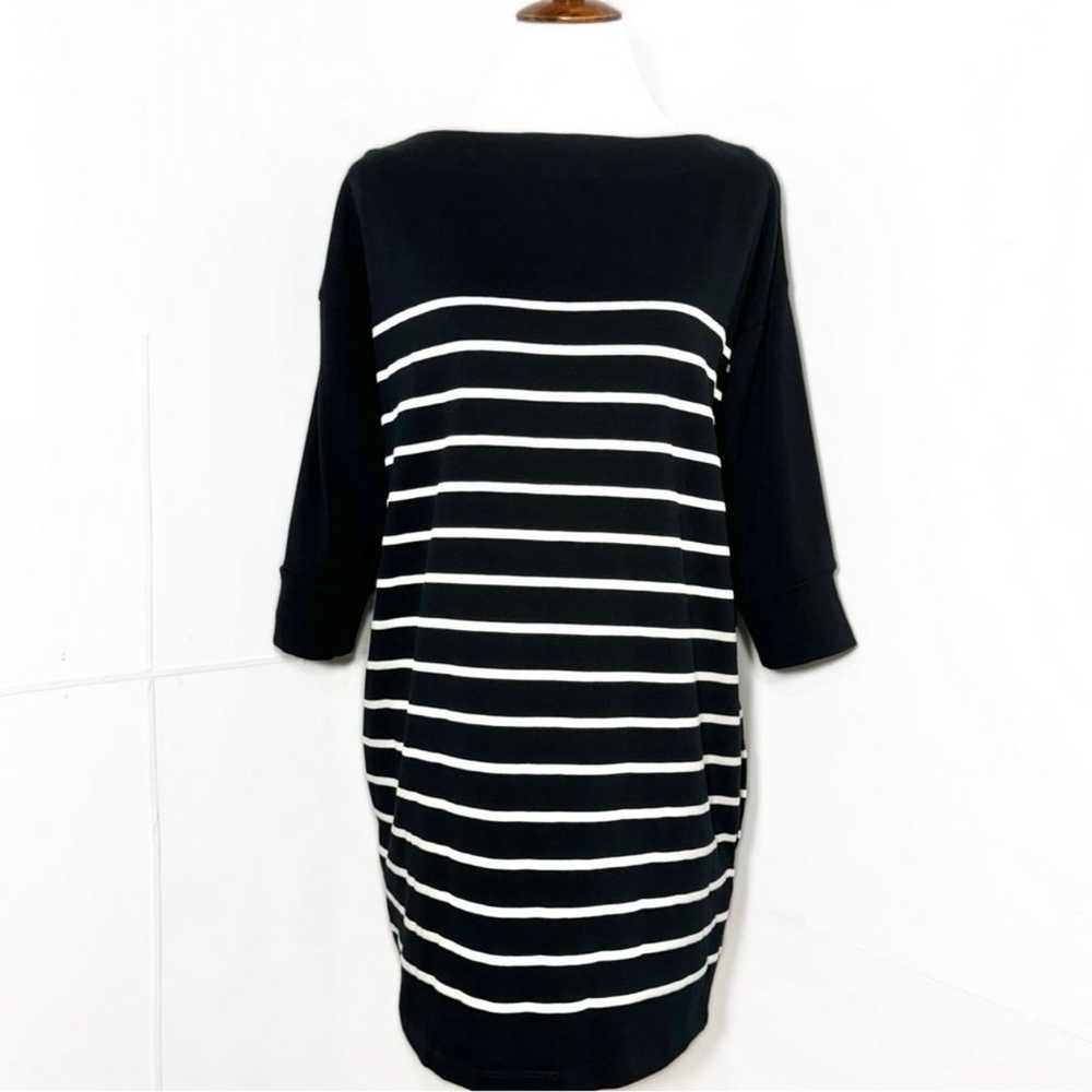 Band Of Outsiders Black White Striped Knit 3/4 Sl… - image 9