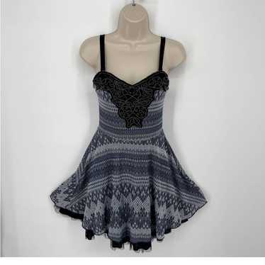 Free People Beaded Twinkle Twirl Intarsia Skater L