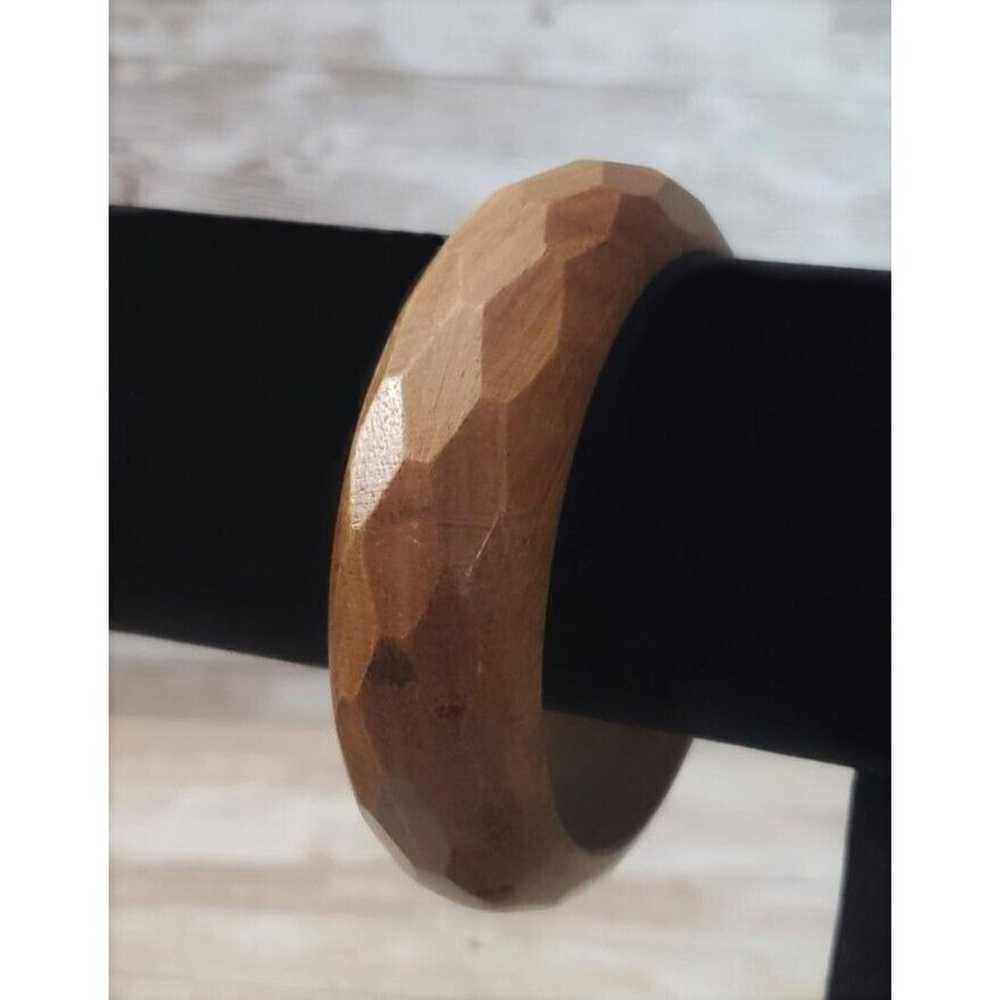 Vintage Bracelet / Bangle Unusual Carved Pattern … - image 1