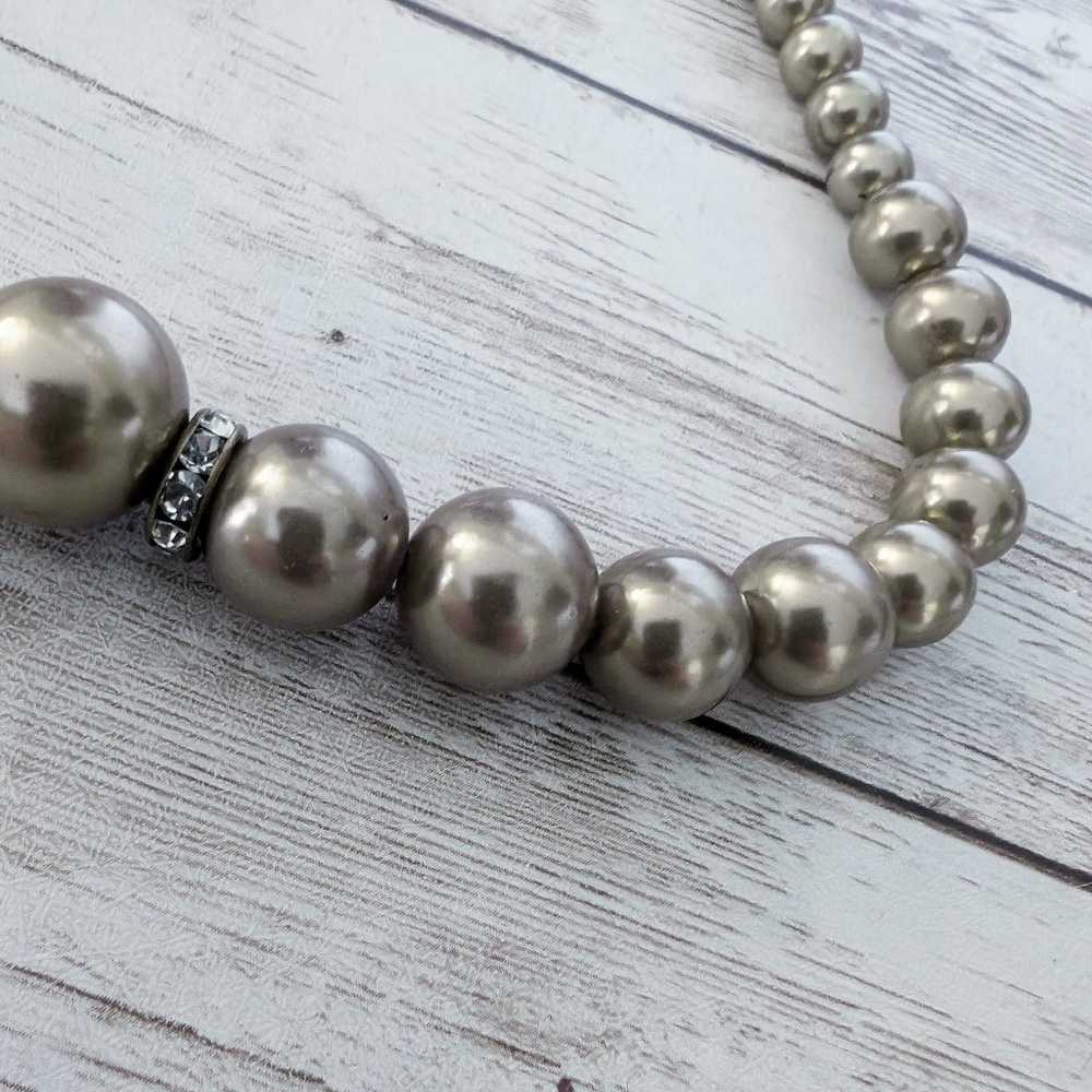 Vintage Necklace - Chunky Metallic Balls - image 2