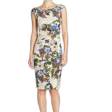 Adrianna Papell Sequined Floral Sleeveless Dress S