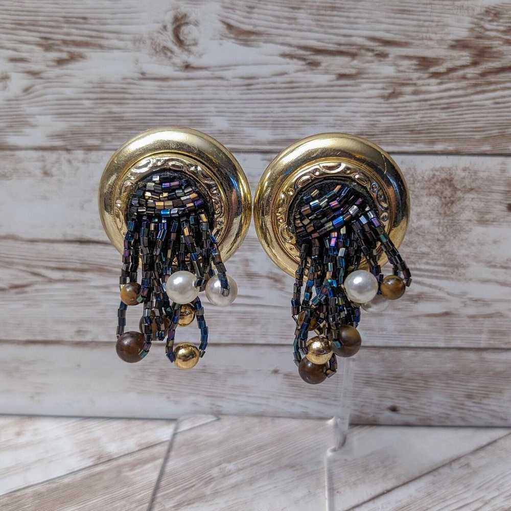 Vintage Clip On Earrings Extra Large Statement Ea… - image 2