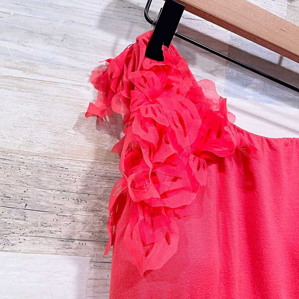 Soma Ruffle One Shoulder Maxi Jersey Dress Pink S… - image 3